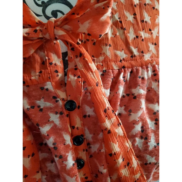 Super cute coral Ann Taylor LOFT short-sleeve blse - Picture 2 of 3